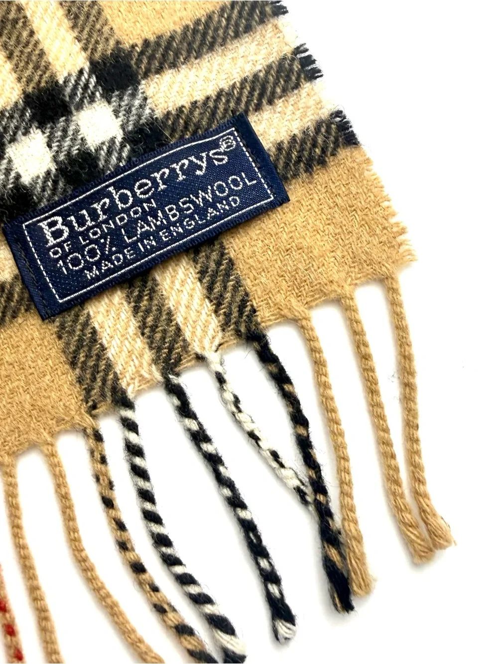 Authentic Vintage Burberry Nova Check Lambswool Scarf